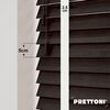 EdBevans - Spectrum Solid Wood Venetian Blind - Mono Bistre 50mm Slat with Chevron Snowy 25mm Tape - Prettoni