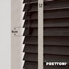 EdBevans - Spectrum Solid Wood Venetian Blind - Mono Bistre 50mm Slat with Chevron Moccasin 25mm Tape - Prettoni