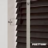 EdBevans - Spectrum Solid Wood Venetian Blind - Mono Bistre 50mm Slat with Chevron Cement 25mm Tape - Prettoni