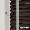 EdBevans - Spectrum Solid Wood Venetian Blind - Mono Bistre 50mm Slat with Chevron Nimbus 25mm Tape - Prettoni