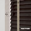 EdBevans - Spectrum Solid Wood Venetian Blind - Mono Bistre 50mm Slat with Chevron Stonewall 25mm Tape - Prettoni