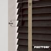 EdBevans - Spectrum Solid Wood Venetian Blind - Mono Bistre 50mm Slat with Chevron Sandrift 25mm Tape - Prettoni