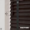 EdBevans - Spectrum Solid Wood Venetian Blind - Mono Bistre 50mm Slat with Chevron Shadow 25mm Tape - Prettoni