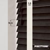 EdBevans - Spectrum Solid Wood Venetian Blind - Mono Bistre 50mm Slat with Woven Feather 38mm Tape - Prettoni