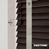 EdBevans - Spectrum Solid Wood Venetian Blind - Mono Bistre 50mm Slat with Woven Ethereal 38mm Tape - Prettoni