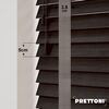 EdBevans - Spectrum Solid Wood Venetian Blind - Mono Bistre 50mm Slat with Woven Flint 38mm Tape - Prettoni