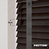 EdBevans - Spectrum Solid Wood Venetian Blind - Mono Bistre 50mm Slat with Woven Gravel 38mm Tape - Prettoni