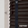 EdBevans - Spectrum Solid Wood Venetian Blind - Mono Bistre 50mm Slat with Woven Luna 38mm Tape - Prettoni