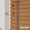 EdBevans - Spectrum Solid Wood Venetian Blind - Mono Natural 35mm Slat with Chevron Cinnamon 25mm Tape - Prettoni