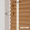 EdBevans - Spectrum Solid Wood Venetian Blind - Mono Natural 50mm Slat with Chevron Cream 25mm Tape - Prettoni