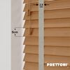 EdBevans - Spectrum Solid Wood Venetian Blind - Mono Natural 50mm Slat with Chevron Cement 25mm Tape - Prettoni