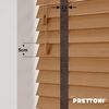 EdBevans - Spectrum Solid Wood Venetian Blind - Mono Natural 50mm Slat with Chevron Umber 25mm Tape - Prettoni