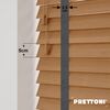 EdBevans - Spectrum Solid Wood Venetian Blind - Mono Natural 50mm Slat with Chevron Aurora 25mm Tape - Prettoni