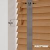 EdBevans - Spectrum Solid Wood Venetian Blind - Mono Natural 50mm Slat with Woven Flint 38mm Tape - Prettoni