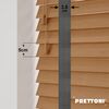 EdBevans - Spectrum Solid Wood Venetian Blind - Mono Natural 50mm Slat with Woven Gravel 38mm Tape - Prettoni