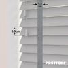 EdBevans - Spectrum Solid Wood Venetian Blind - Mono Pale 35mm Slat with Chevron Palladium 25mm Tape - Prettoni