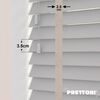 EdBevans - Spectrum Solid Wood Venetian Blind - Mono Pale 35mm Slat with Chevron Moccasin 25mm Tape - Prettoni