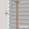 EdBevans - Spectrum Solid Wood Venetian Blind - Mono Pale 35mm Slat with Chevron Sandrift 25mm Tape - Prettoni