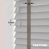 EdBevans - Spectrum Solid Wood Venetian Blind - Mono Pale 35mm Slat with Chevron Granite 25mm Tape - Prettoni
