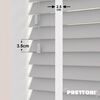 EdBevans - Spectrum Solid Wood Venetian Blind - Mono Pale 35mm Slat with Chevron Porcelain 25mm Tape - Prettoni