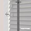 EdBevans - Spectrum Solid Wood Venetian Blind - Mono Pale 35mm Slat with Chevron Monsoon 25mm Tape - Prettoni