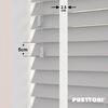 EdBevans - Spectrum Solid Wood Venetian Blind - Mono Pale 50mm Slat with Chevron Snowy 25mm Tape - Prettoni