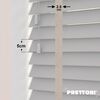 EdBevans - Spectrum Solid Wood Venetian Blind - Mono Pale 50mm Slat with Chevron Moccasin 25mm Tape - Prettoni