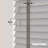 EdBevans - Spectrum Solid Wood Venetian Blind - Mono Pale 50mm Slat with Chevron Granite 25mm Tape - Prettoni