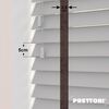 EdBevans - Spectrum Solid Wood Venetian Blind - Mono Pale 50mm Slat with Chevron Umber 25mm Tape - Prettoni
