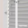 EdBevans - Spectrum Solid Wood Venetian Blind - Mono Pale 50mm Slat with Chevron Porcelain 25mm Tape - Prettoni