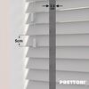 EdBevans - Spectrum Solid Wood Venetian Blind - Mono Pale 50mm Slat with Chevron Monsoon 25mm Tape - Prettoni