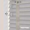 EdBevans - Spectrum Solid Wood Venetian Blind - Mono Pale 50mm Slat with Woven Ethereal 38mm Tape - Prettoni