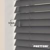 EdBevans - Spectrum Solid Wood Venetian Blind - Mono Garphite 35mm Slat with - Ladder String - Prettoni