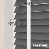 EdBevans - Spectrum Solid Wood Venetian Blind - Mono Graphite 35mm Slat with Chevron Snowy 25mm Tape - Prettoni