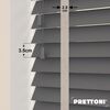EdBevans - Spectrum Solid Wood Venetian Blind - Mono Graphite 35mm Slat with Chevron Moccasin 25mm Tape - Prettoni