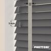 EdBevans - Spectrum Solid Wood Venetian Blind - Mono Graphite 35mm Slat with Chevron Cement 25mm Tape - Prettoni