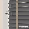 EdBevans - Spectrum Solid Wood Venetian Blind - Mono Graphite 35mm Slat with Chevron Stonewall 25mm Tape - Prettoni