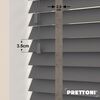 EdBevans - Spectrum Solid Wood Venetian Blind - Mono Graphite 35mm Slat with Chevron Granite 25mm Tape - Prettoni