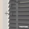 EdBevans - Spectrum Solid Wood Venetian Blind - Mono Graphite 35mm Slat with Chevron Monsoon 25mm Tape - Prettoni