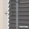 EdBevans - Spectrum Solid Wood Venetian Blind - Mono Graphite 50mm Slat with Chevron Palladium 25mm Tape - Prettoni