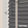 EdBevans - Spectrum Solid Wood Venetian Blind - Mono Graphite 50mm Slat with Chevron Moccasin 25mm Tape - Prettoni