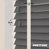 EdBevans - Spectrum Solid Wood Venetian Blind - Mono Graphite 50mm Slat with Chevron Cream 25mm Tape - Prettoni