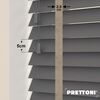 EdBevans - Spectrum Solid Wood Venetian Blind - Mono Graphite 50mm Slat with Chevron Stonewall 25mm Tape - Prettoni