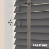 EdBevans - Spectrum Solid Wood Venetian Blind - Mono Graphite 50mm Slat with Chevron Granite 25mm Tape - Prettoni