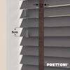 EdBevans - Spectrum Solid Wood Venetian Blind - Mono Graphite 50mm Slat with Chevron Umber 25mm Tape - Prettoni