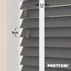 EdBevans - Spectrum Solid Wood Venetian Blind - Mono Graphite 50mm Slat with Chevron Porcelain 25mm Tape - Prettoni