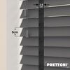 EdBevans - Spectrum Solid Wood Venetian Blind - Mono Graphite 50mm Slat with Chevron Shadow 25mm Tape - Prettoni