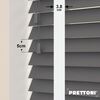 EdBevans - Spectrum Solid Wood Venetian Blind - Mono Graphite 50mm Slat with Woven Naturo 38mm Tape - Prettoni