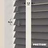 EdBevans - Spectrum Solid Wood Venetian Blind - Mono Graphite 50mm Slat with Woven Feather 38mm Tape - Prettoni