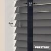 EdBevans - Spectrum Solid Wood Venetian Blind - Mono Graphite 50mm Slat with Woven Luna 38mm Tape - Prettoni